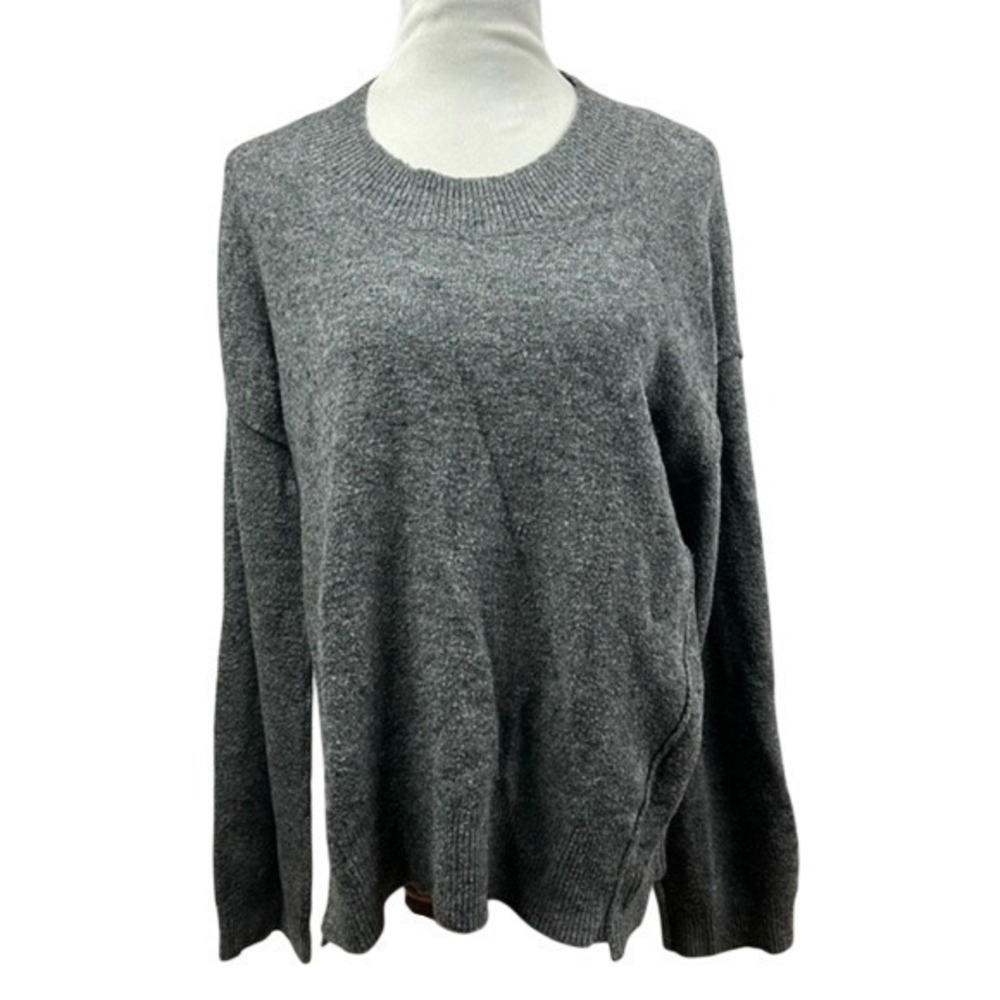 Madewell Women's Gray Wool Blend Relaxed Oversized Crewneck Sweater Small‎